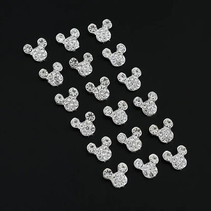 10 Pcs High Quality Glitter Full Drill Mouse Nial Art Decorations Alloy Rhinestones 3d Nail Jewelry Charms For Nails Couture Cozy