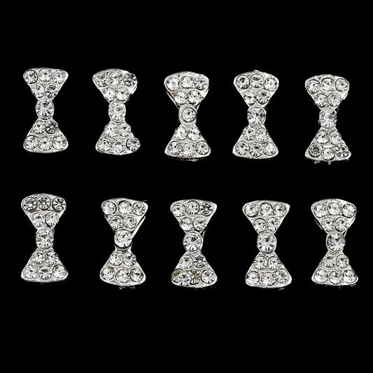 10 Pcs High Quality Glitter Full Drill Mouse Nial Art Decorations Alloy Rhinestones 3d Nail Jewelry Charms For Nails - Couture Cozy