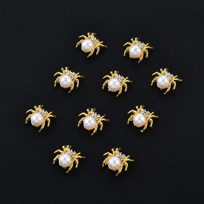 10 Pcs High Quality Glitter Full Drill Mouse Nial Art Decorations Alloy Rhinestones 3d Nail Jewelry Charms For Nails - Couture Cozy