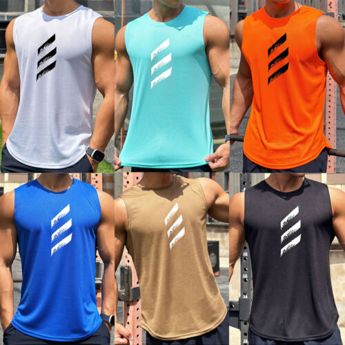 Men Gym Muscle Singlets Workout Tank Top,Bodybuilding Fitness Sleevele Couture Cozy