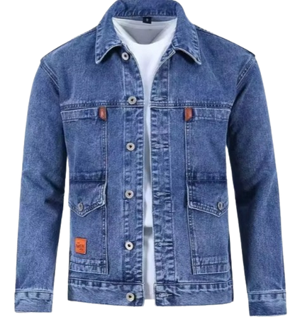 2023 Spring and Autumn New Fashion Trend Solid Color Denim Jacket Men's Casual Loose Comfortable Large Size High Quality Coat Couture Cozy