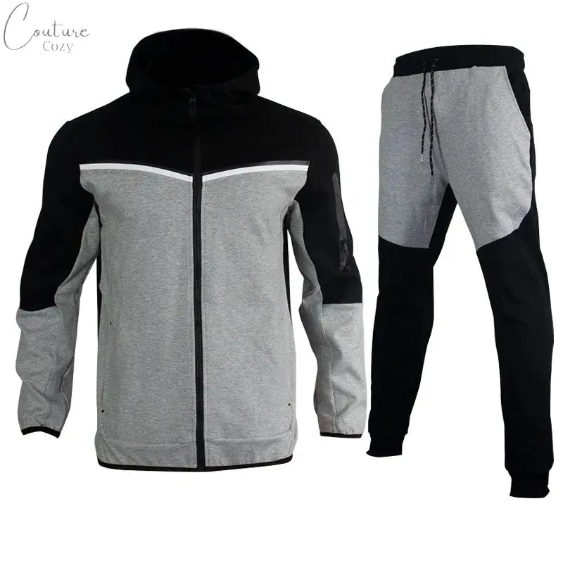 2022 Suit Brand Men's Sweatsuit Tech Hoodie Cotton Stretch Training Wear Good Quality Coat Sweatpants Sport Set Men Clothing Couture Cozy