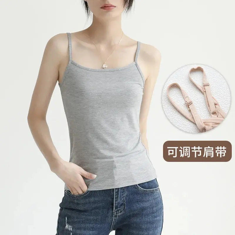 2023 Spring Summer Tank Tops Women Sleeveless Big Size T Shirt Ladies Vest Singlets Camisole Cotton Ladies Basic Vest - Couture Cozy