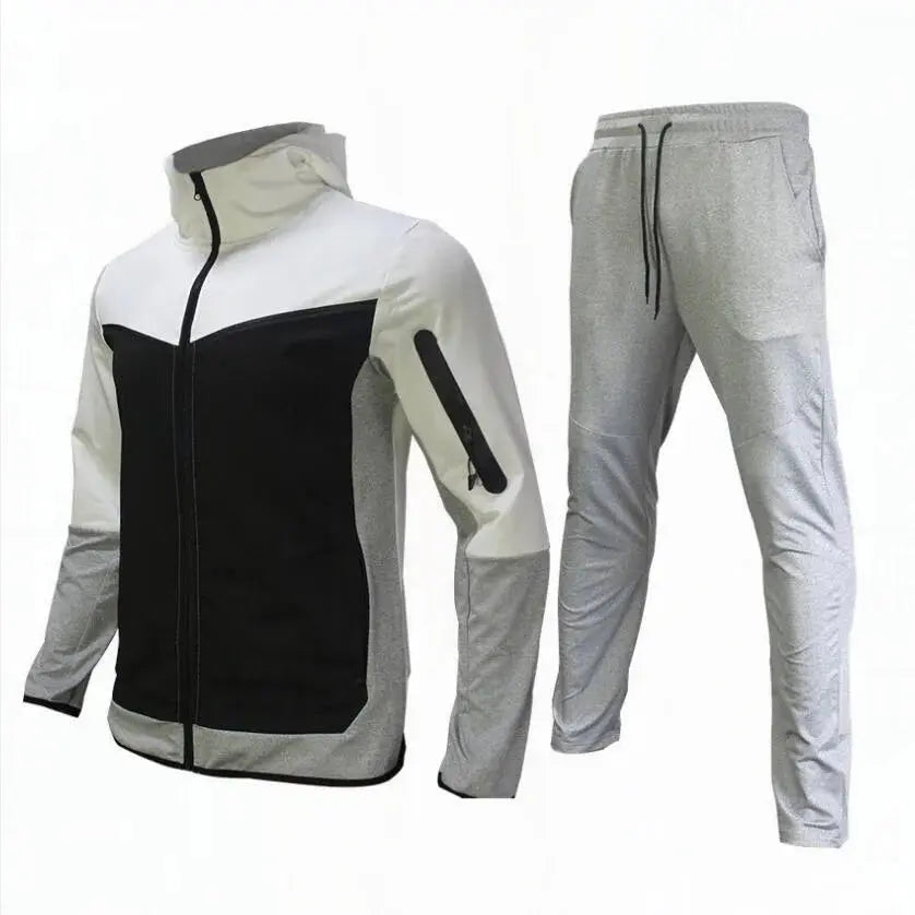 2024 Men Tracksuits 2 Piece Set Black Sports Suit Jogging Men New Brand Designer Style Tech Sweatpants Black Techwear Polyester Couture Cozy