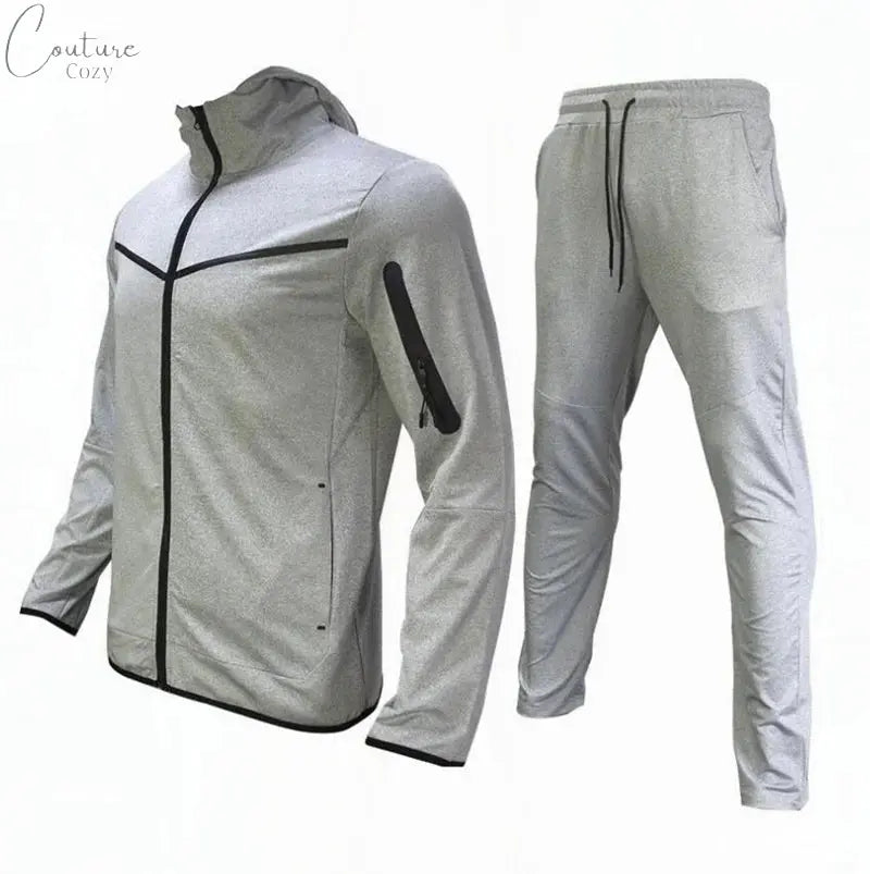 2024 Men Tracksuits 2 Piece Set Black Sports Suit Jogging Men New Brand Designer Style Tech Sweatpants Black Techwear Polyester Couture Cozy