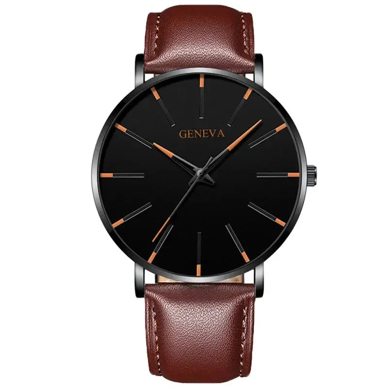 2024 New Mens Fashion Watches Luxury Ultra Thin Stainless Steel Mesh Strap Quartz Watch Rose Gold Men Watch Gifts Reloj Hombre