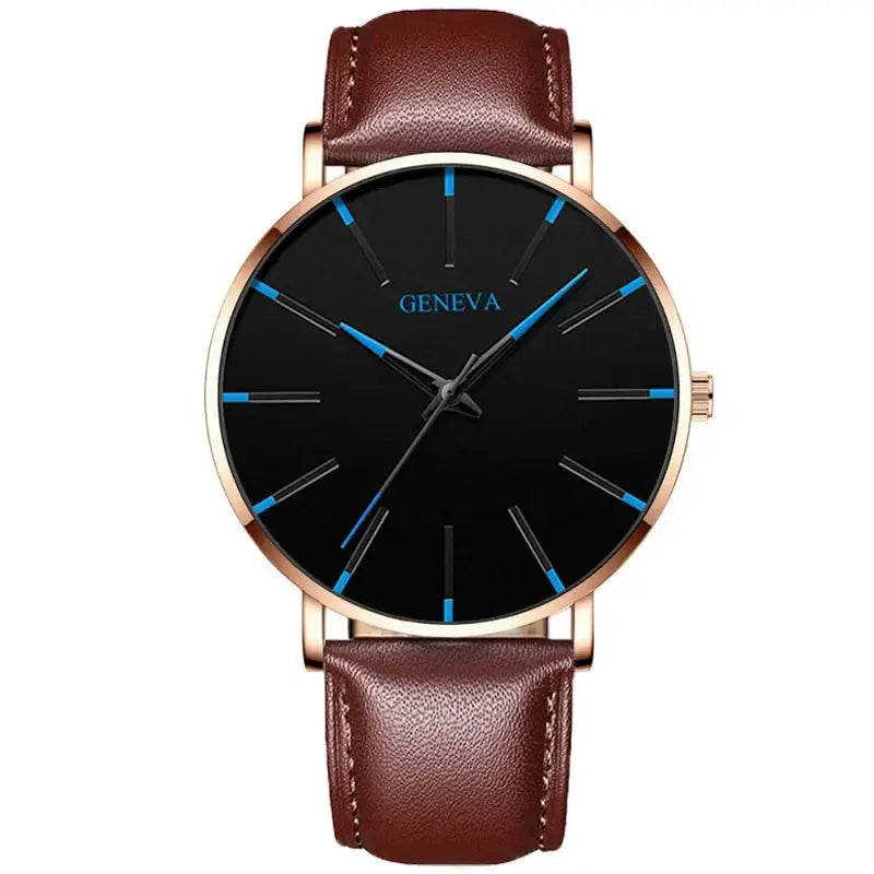 2024 New Mens Fashion Watches Luxury Ultra Thin Stainless Steel Mesh Strap Quartz Watch Rose Gold Men Watch Gifts Reloj Hombre