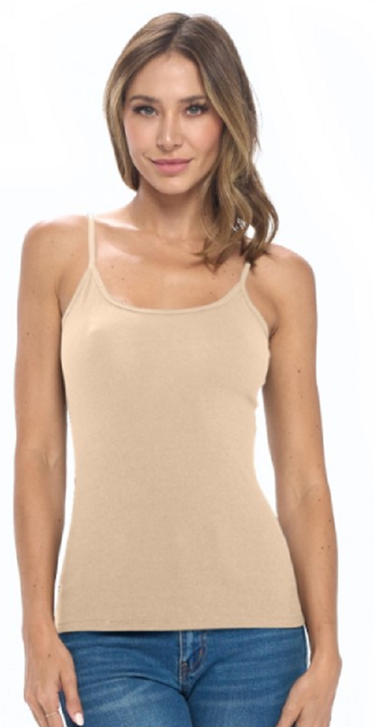 Women's Camisole Tank Top-Breathable Cotton Stretch Soft with Scoop ne Couture Cozy