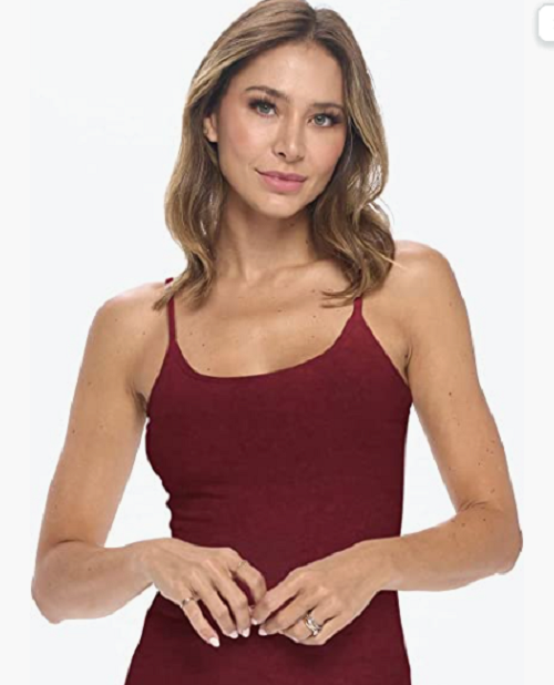 Women's Camisole Tank Top-Breathable Cotton Stretch Soft with Scoop ne Couture Cozy