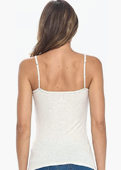 Women's Camisole Tank Top-Breathable Cotton Stretch Soft with Scoop ne Couture Cozy