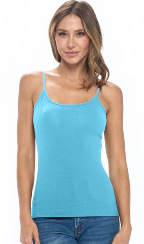 Women's Camisole Tank Top-Breathable Cotton Stretch Soft with Scoop ne Couture Cozy