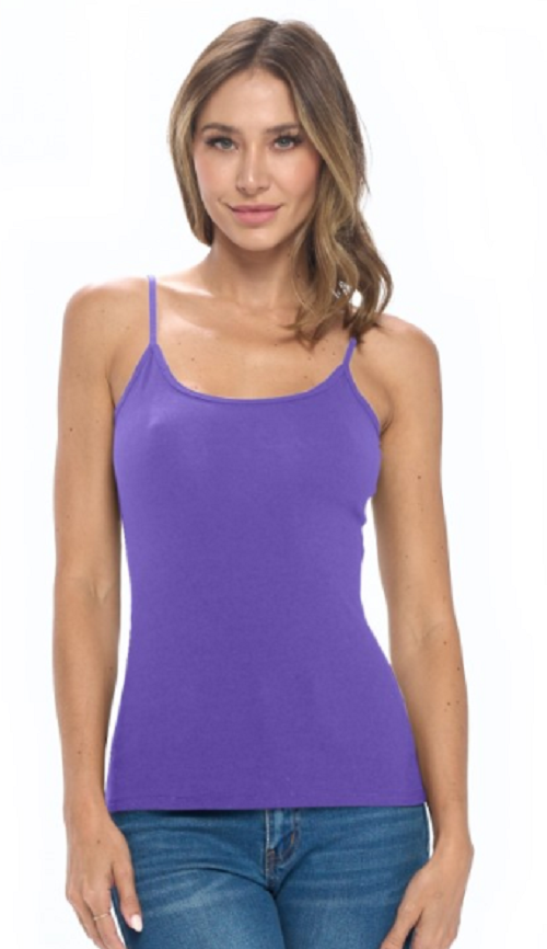 Women's Camisole Tank Top-Breathable Cotton Stretch Soft with Scoop ne Couture Cozy