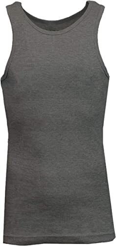 Men's Heavyweight Combed Cotton Ribbed Tank Top TAGLESS (S-2X) NWT FRE Couture Cozy