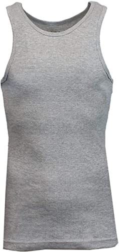 Men's Heavyweight Combed Cotton Ribbed Tank Top TAGLESS (S-2X) NWT FRE Couture Cozy