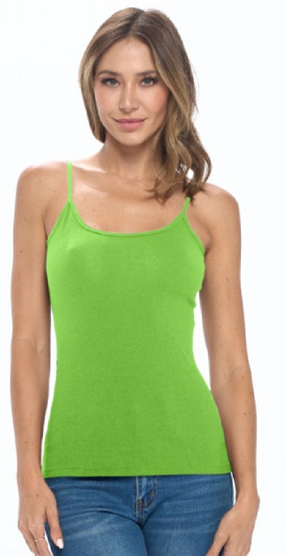 Women's Camisole Tank Top-Breathable Cotton Stretch Soft with Scoop ne Couture Cozy