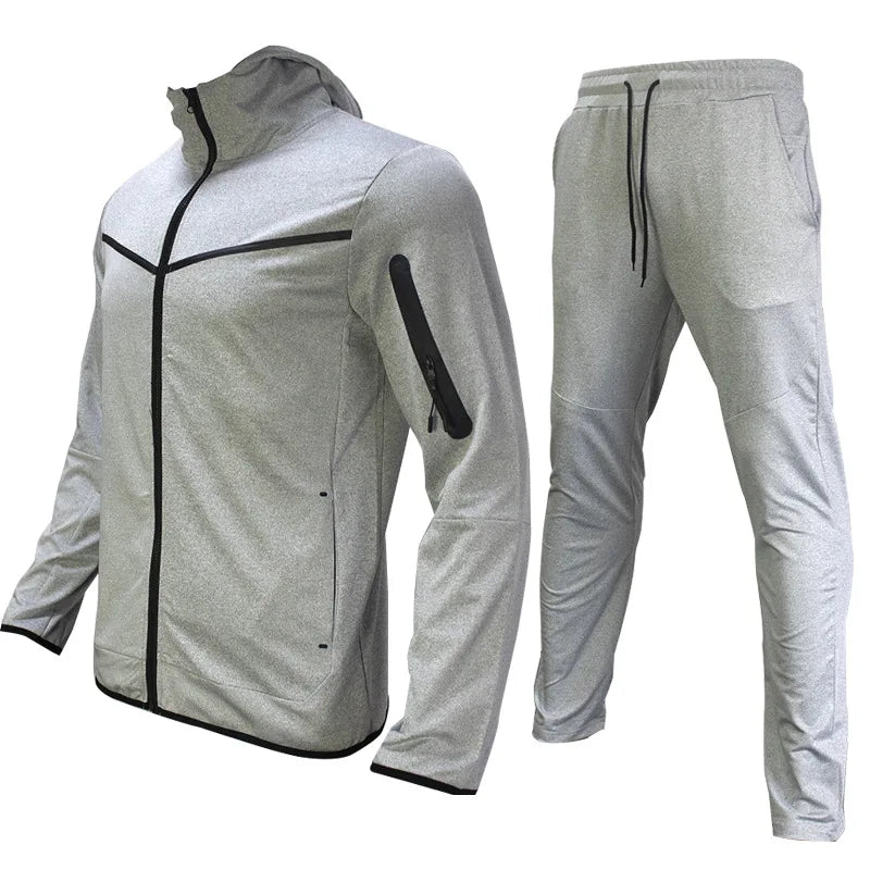 2022 Suit Brand Men's Sweatsuit Tech Hoodie Cotton Stretch Training Wear Good Quality Coat Sweatpants Sport Set Men Clothing Couture Cozy