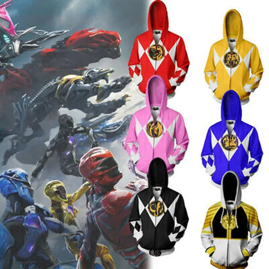 Adult Kids Power Samurai Sentai Shinkenger Rangers Costume Superhero Cosplay Halloween Carnival Birthday Party hoodie Couture Cozy