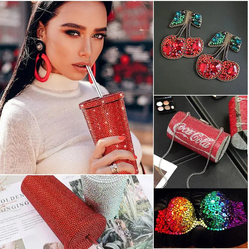 All Sizes Light Siam AB Red DIY Nails Decoration Non Hotfix Rhinestone Flatback Strass Non hot fix Stone For Garment  DIY Y3129 Couture Cozy