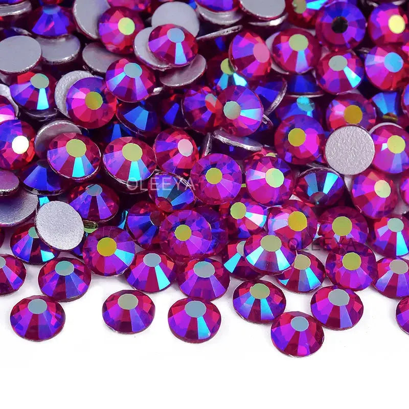 All Sizes Light Siam AB Red DIY Nails Decoration Non Hotfix Rhinestone Flatback Strass Non hot fix Stone For Garment  DIY Y3129 - Couture Cozy