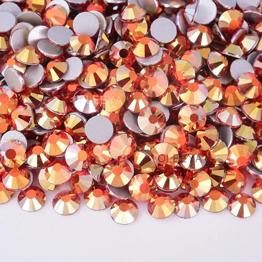 All Sizes Light Siam AB Red DIY Nails Decoration Non Hotfix Rhinestone Flatback Strass Non hot fix Stone For Garment  DIY Y3129 - Couture Cozy