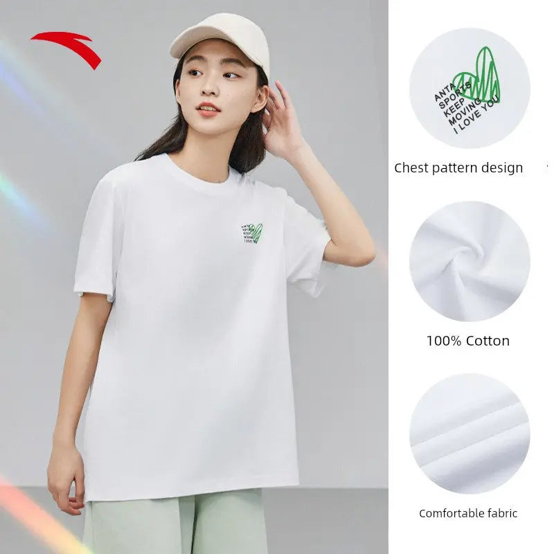 Anta Summer New Arrival Pullover Bottoming Shirt Short Sleeve T-Shirt