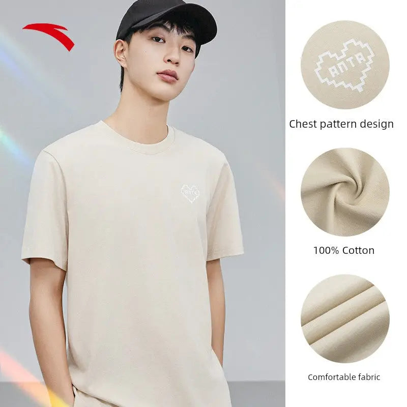 Anta Summer New Arrival Pullover Bottoming Shirt Short Sleeve T-Shirt