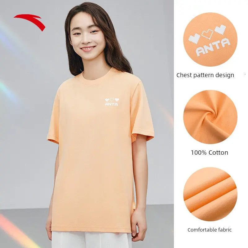 Anta Summer New Arrival Pullover Bottoming Shirt Short Sleeve T-Shirt