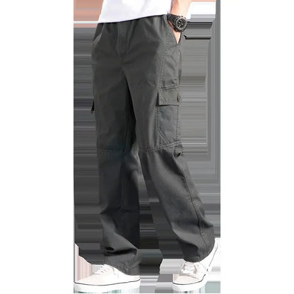 Cargo Pants Men's Loose Straight Pants Plus Size Clothing Work Wear Korean Japanese Joggers Homme Sports Cotton Casual Trousers Couture Cozy