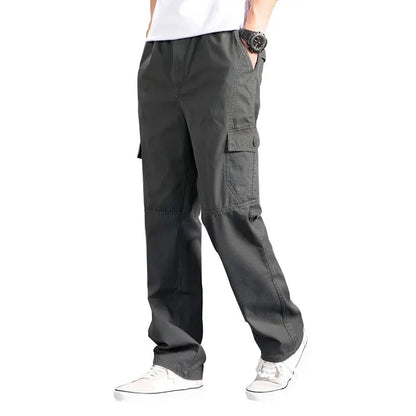 Cargo Pants Men's Loose Straight Pants Plus Size Clothing Work Wear Korean Japanese Joggers Homme Sports Cotton Casual Trousers Couture Cozy