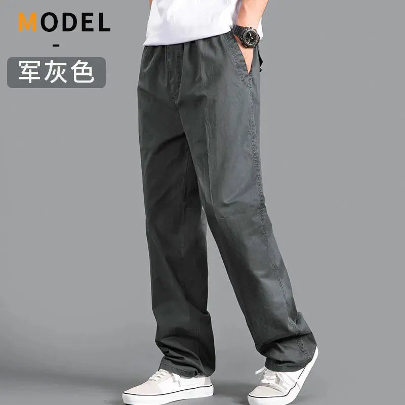 Cargo Pants Men's Loose Straight Pants Plus Size Clothing Work Wear Korean Japanese Joggers Homme Sports Cotton Casual Trousers Couture Cozy