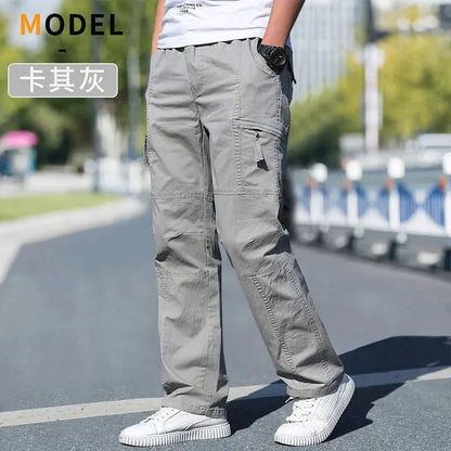 Cargo Pants Men's Loose Straight Pants Plus Size Clothing Work Wear Korean Japanese Joggers Homme Sports Cotton Casual Trousers Couture Cozy