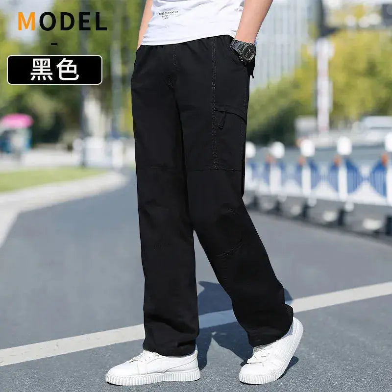 Cargo Pants Men's Loose Straight Pants Plus Size Clothing Work Wear Korean Japanese Joggers Homme Sports Cotton Casual Trousers Couture Cozy