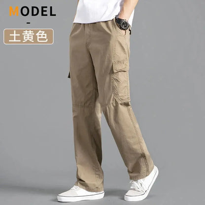 Cargo Pants Men's Loose Straight Pants Plus Size Clothing Work Wear Korean Japanese Joggers Homme Sports Cotton Casual Trousers Couture Cozy