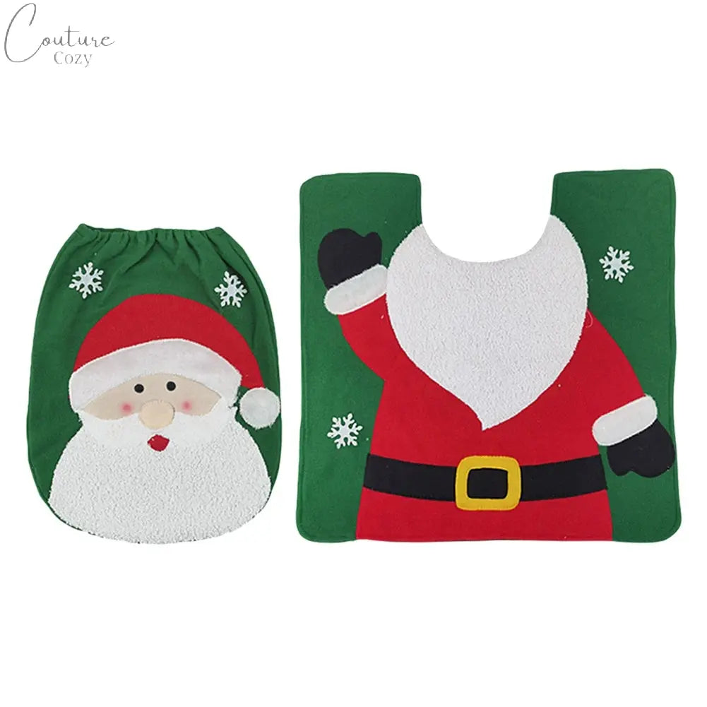 Christmas Toilet Cover Set Deer Toilet Cover Soft Snowman Toilet Cover Christmas Bathroom Decor Toilet Seat Cover and Rug Set Couture Cozy