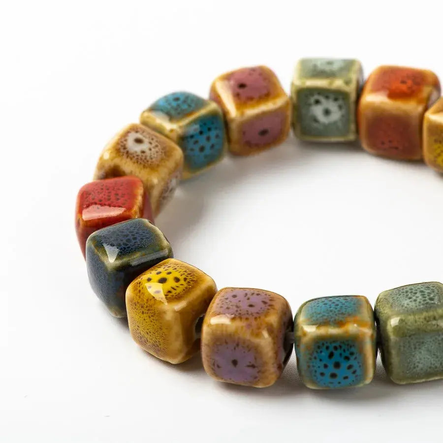 Colorful Unique Ceramic beads bracelets hand made DIY Artware Retro bracelet Jewelery wholesale #FY365 - Couture Cozy