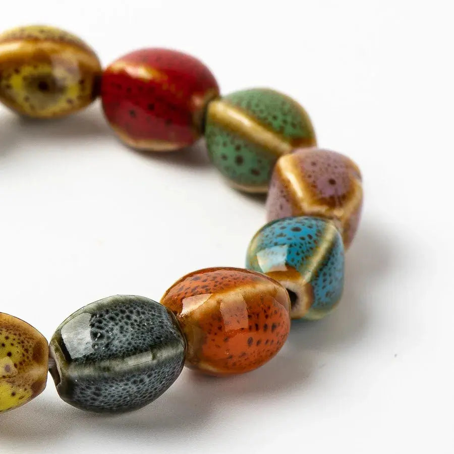 Colorful Unique Ceramic beads bracelets hand made DIY Artware Retro bracelet Jewelery wholesale #FY365 - Couture Cozy