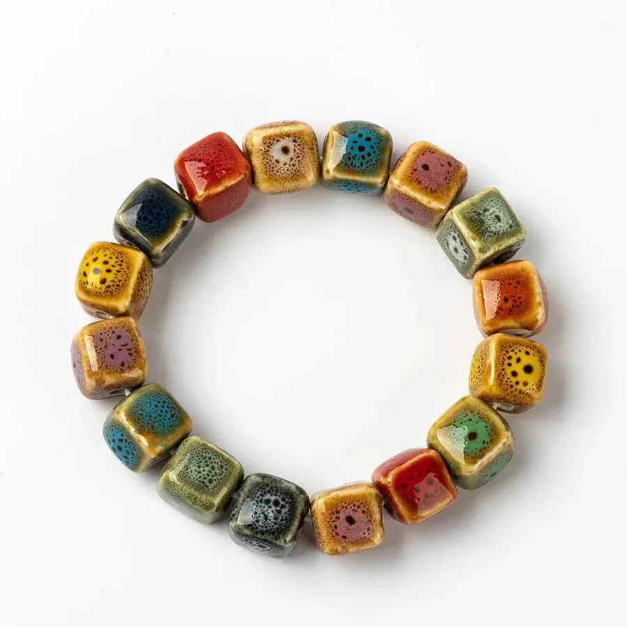 Colorful Unique Ceramic beads bracelets hand made DIY Artware Retro bracelet Jewelery wholesale #FY365 - Couture Cozy