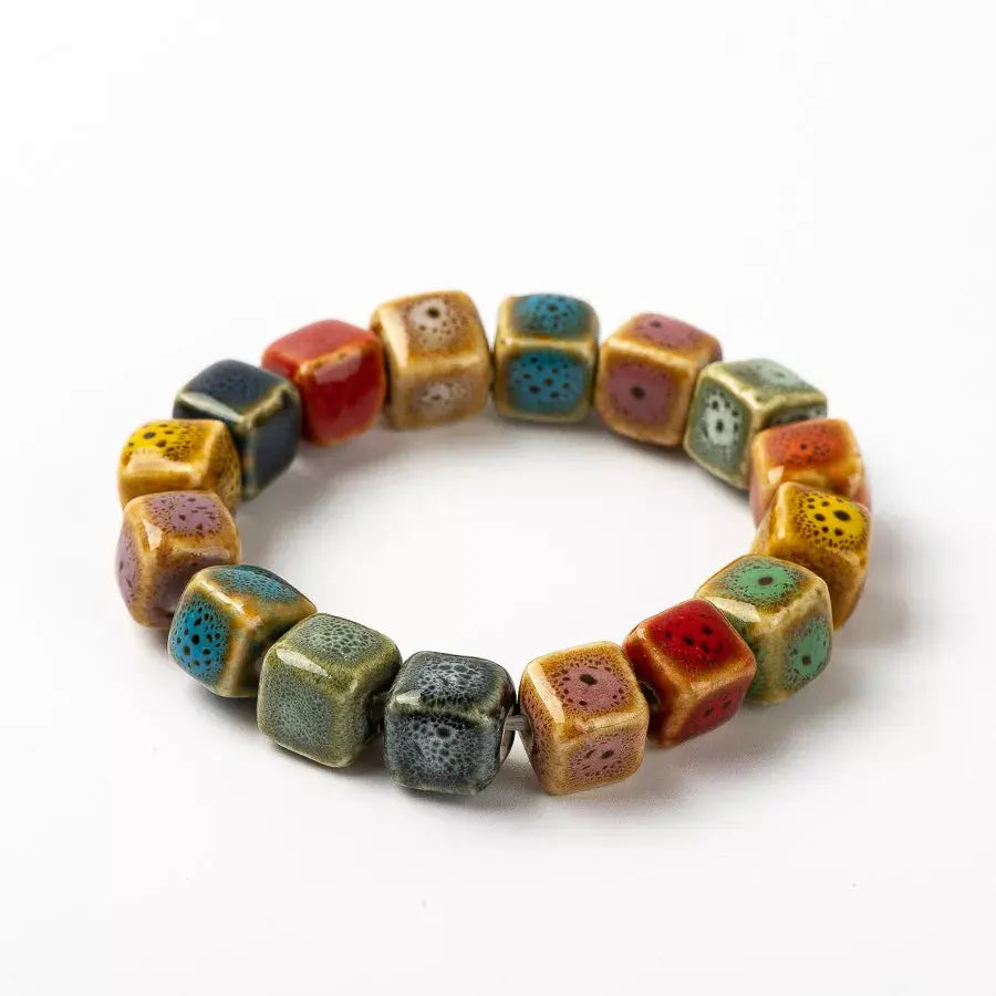 Colorful Unique Ceramic beads bracelets hand made DIY Artware Retro bracelet Jewelery wholesale #FY365 - Couture Cozy