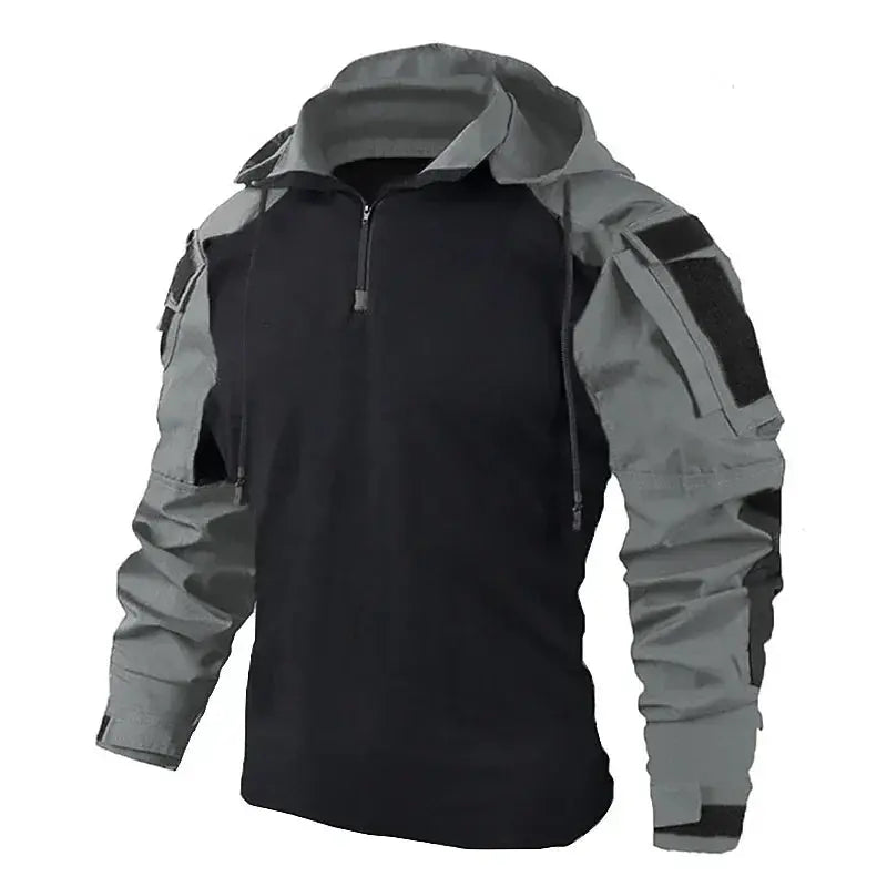 Combat Shirt Hoodies Wear resistant Tops Men Airsoft Tactical Shirts Long Sleeve Paintball Camping Hunting Clothing Couture Cozy