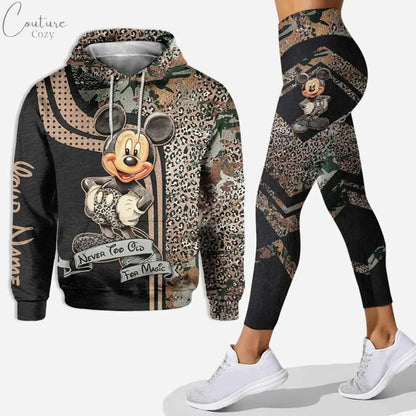 Customizename Mickey Hoodie Women's Hoodie Set Mickey Yoga Pants Sweatpants Womens Disney Yoga Hoodie Leggings Fashion Tracksuit Couture Cozy