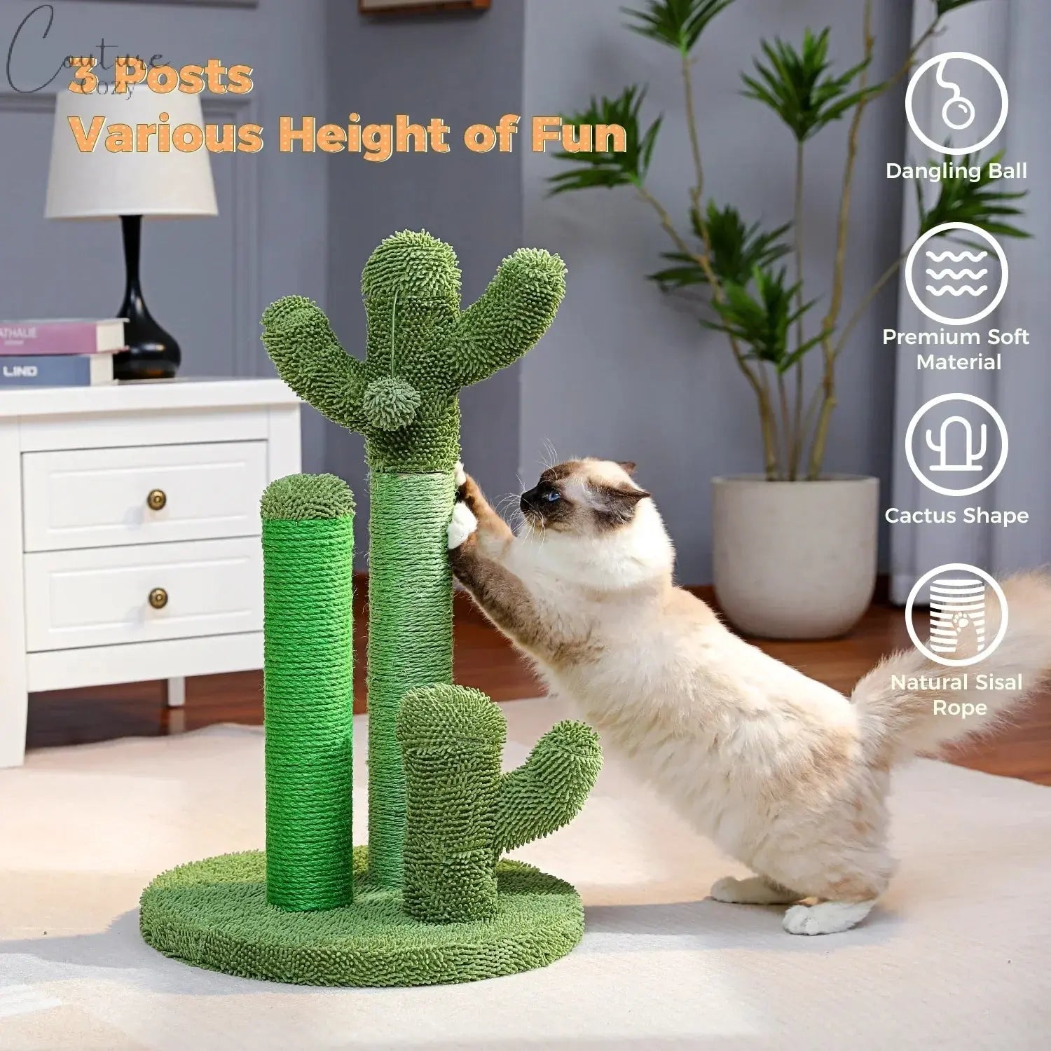 Cute Cactus Cat Tree Toy Pet Expert