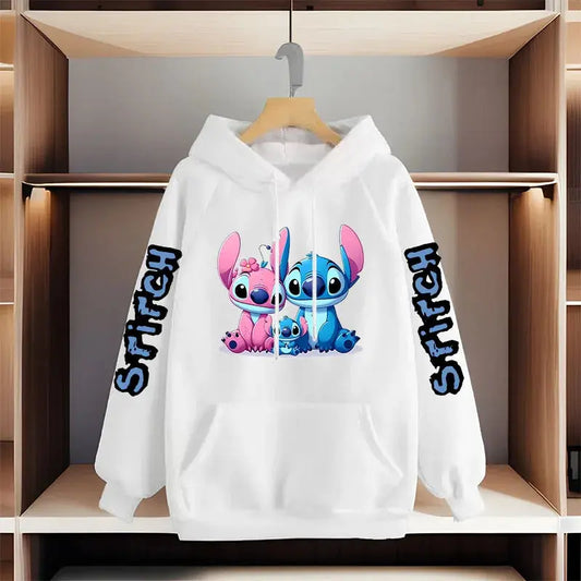 Disney Lilo Stitch Autumn Womens Hoodie Long-Sleeved Women's Sweatshirts Y2k Hoodies Clothes Casual Female Hoodies Sweatshirt Couture Cozy