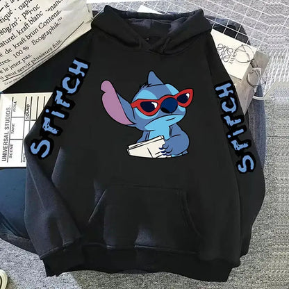 Disney Lilo Stitch Autumn Womens Hoodie Long-Sleeved Women's Sweatshirts Y2k Hoodies Clothes Casual Female Hoodies Sweatshirt Couture Cozy