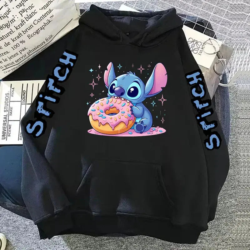 Disney Lilo Stitch Autumn Womens Hoodie Long-Sleeved Women's Sweatshirts Y2k Hoodies Clothes Casual Female Hoodies Sweatshirt Couture Cozy