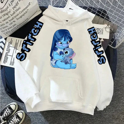 Disney Lilo Stitch Autumn Womens Hoodie Long-Sleeved Women's Sweatshirts Y2k Hoodies Clothes Casual Female Hoodies Sweatshirt Couture Cozy