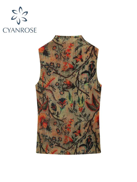 Fashion Women Sexy Sleeveless Vest Graphic Print Crop Top Summer Female Tank Top Y2k Ladies Off Shoulder Tee Top Streetwear 2023 Couture Cozy