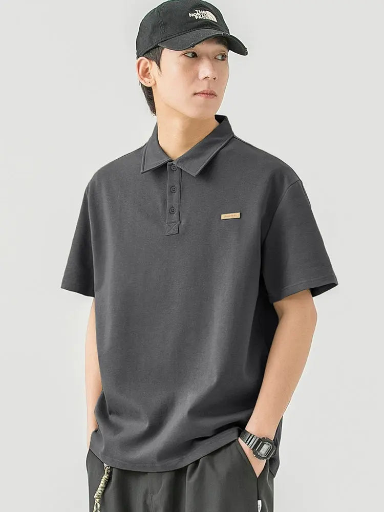 Heavy Weight Boys Short Sleeve Fancy Loose Polo Shirt