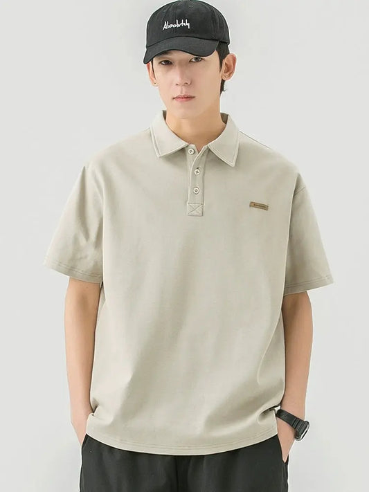 Heavy Weight Boys Short Sleeve Fancy Loose Polo Shirt