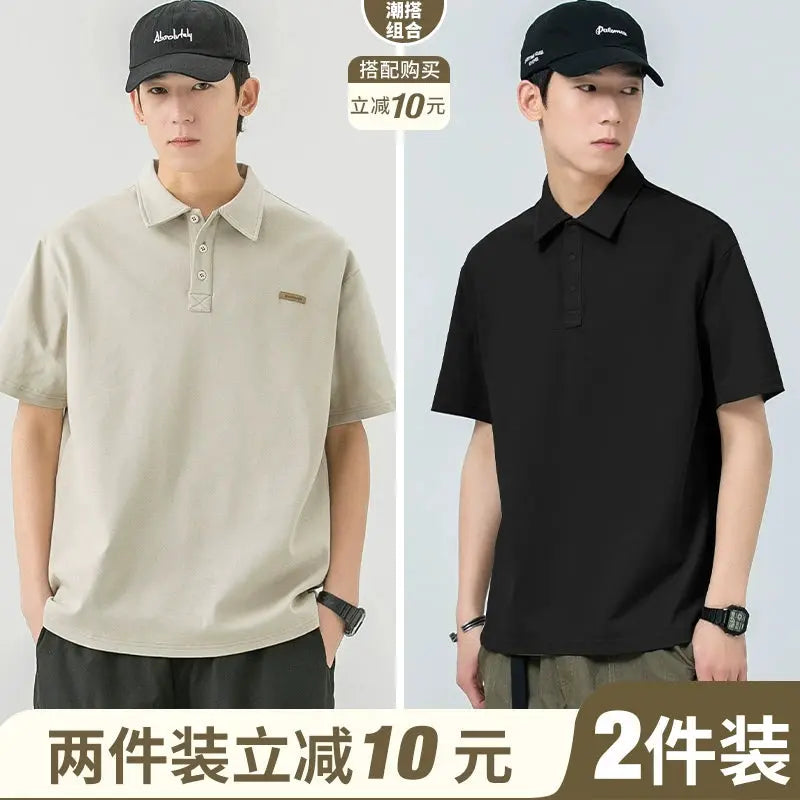 Heavy Weight Boys Short Sleeve Fancy Loose Polo Shirt