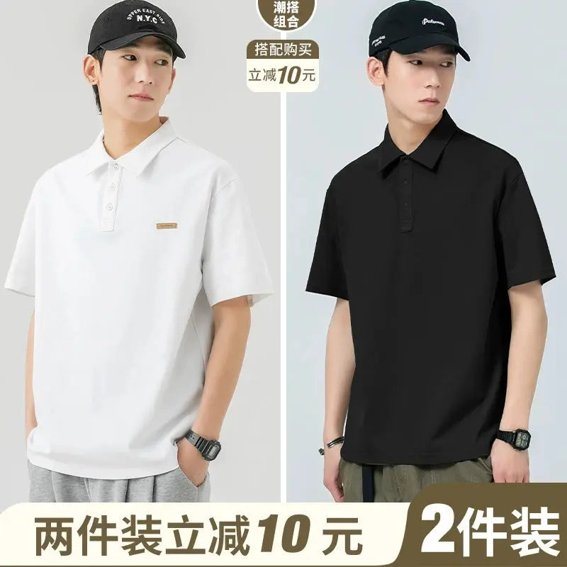 Heavy Weight Boys Short Sleeve Fancy Loose Polo Shirt